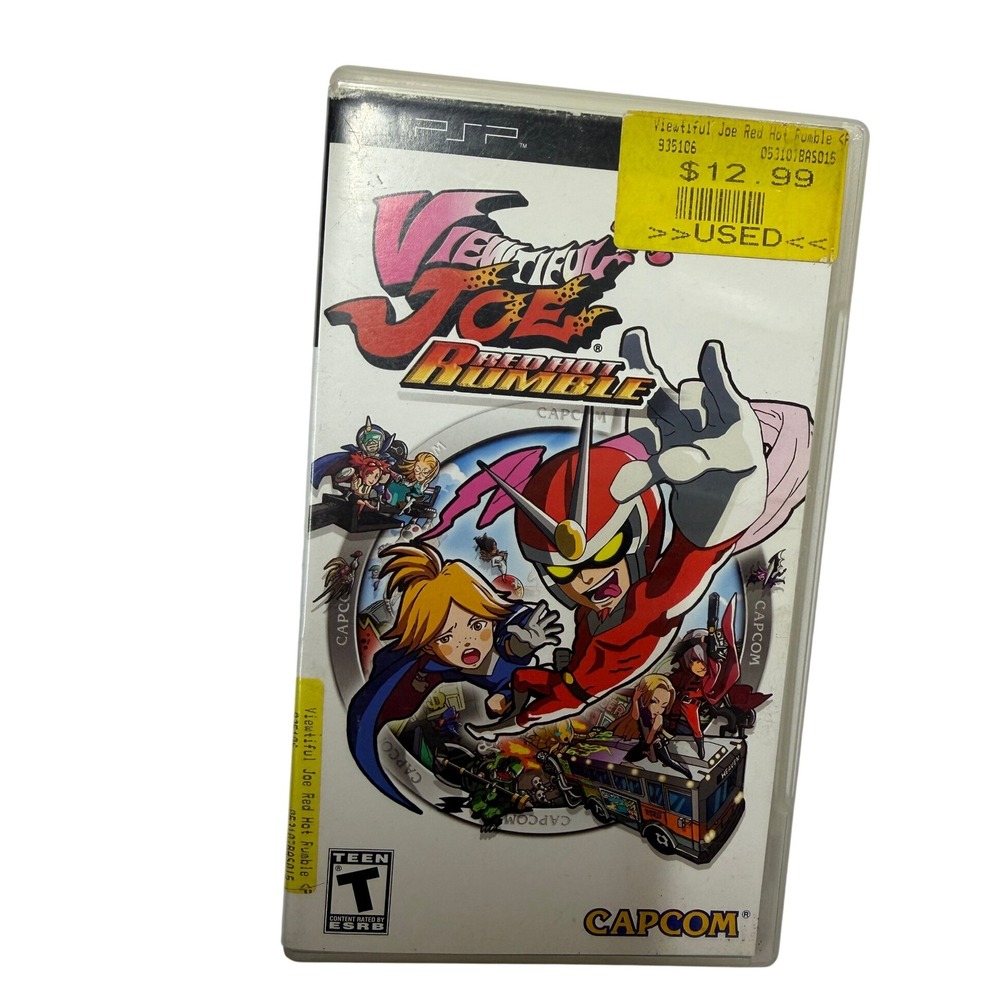 Viewtiful Joe Red Hot Rumble Sony PSP Capcom Fighting Game UMD Case